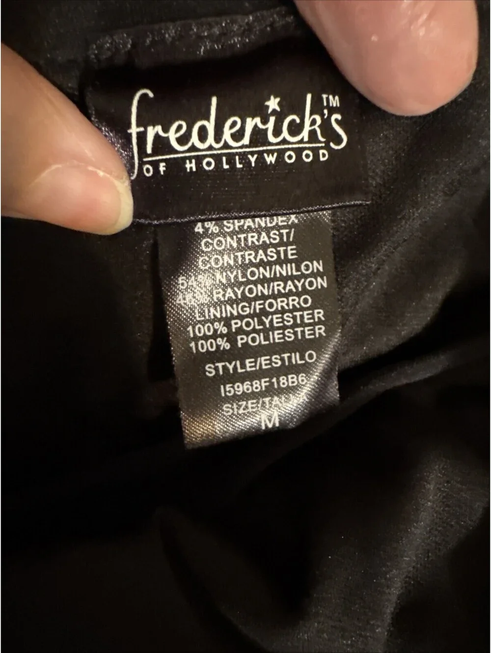 Frederick's of Hollywood Dress Womens Medium Black Bandage Sequin Strapless Mini